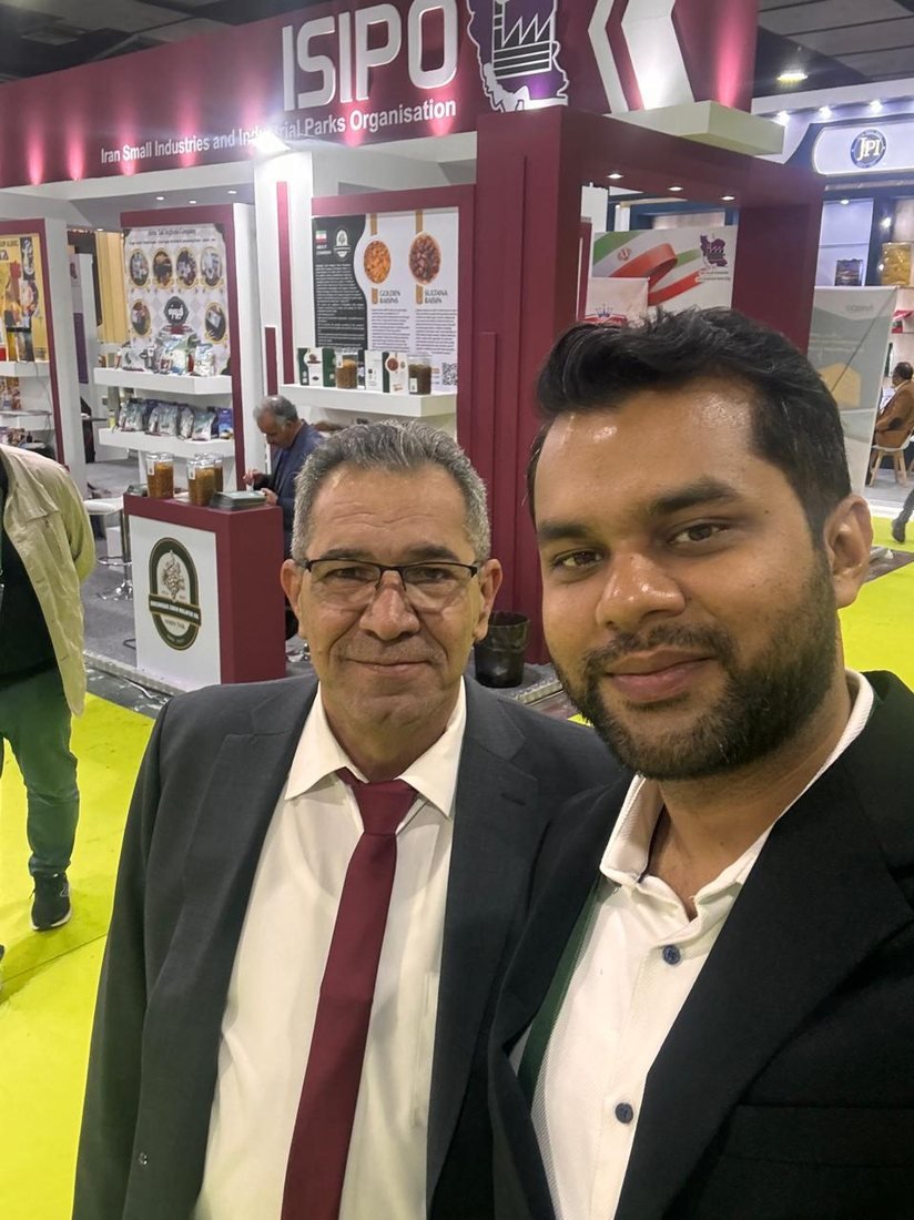 Meeting exhibitors on the floor