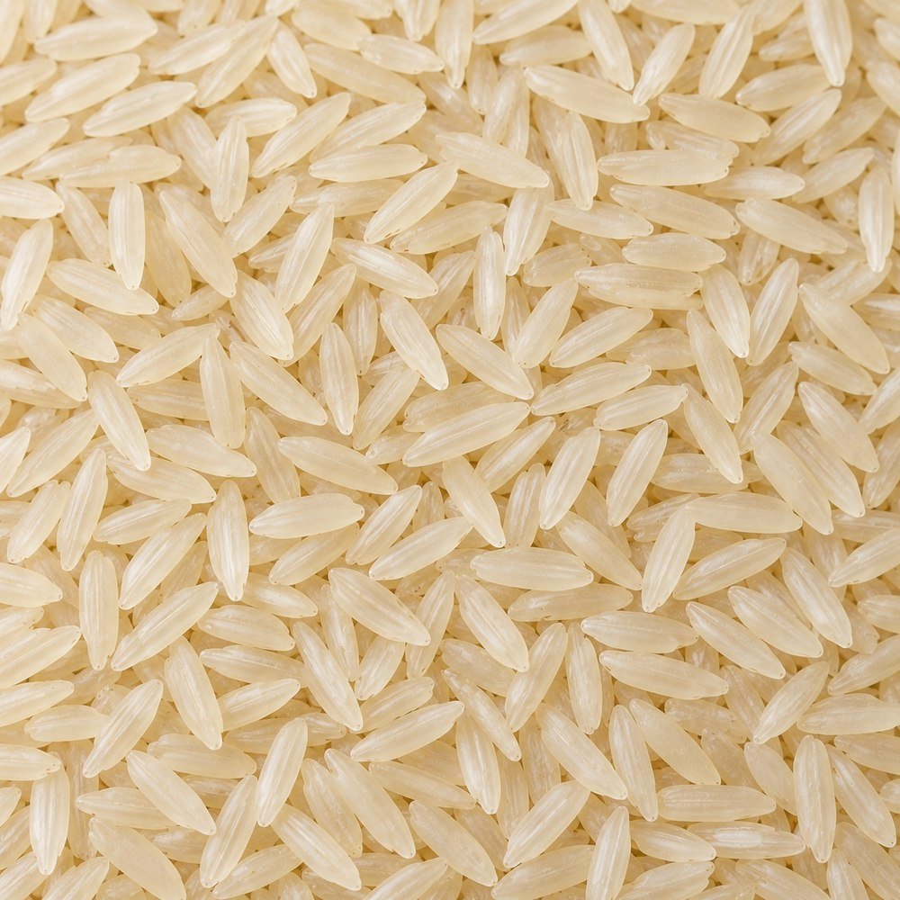 Pusa Sella Basmati — pale ivory white sella (parboiled) long-grain rice
