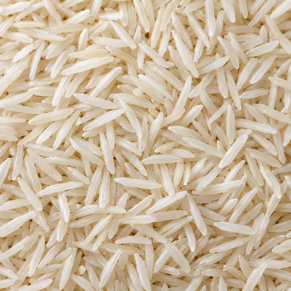 1121 Steam Basmati — creamy-white steam-processed long-grain rice